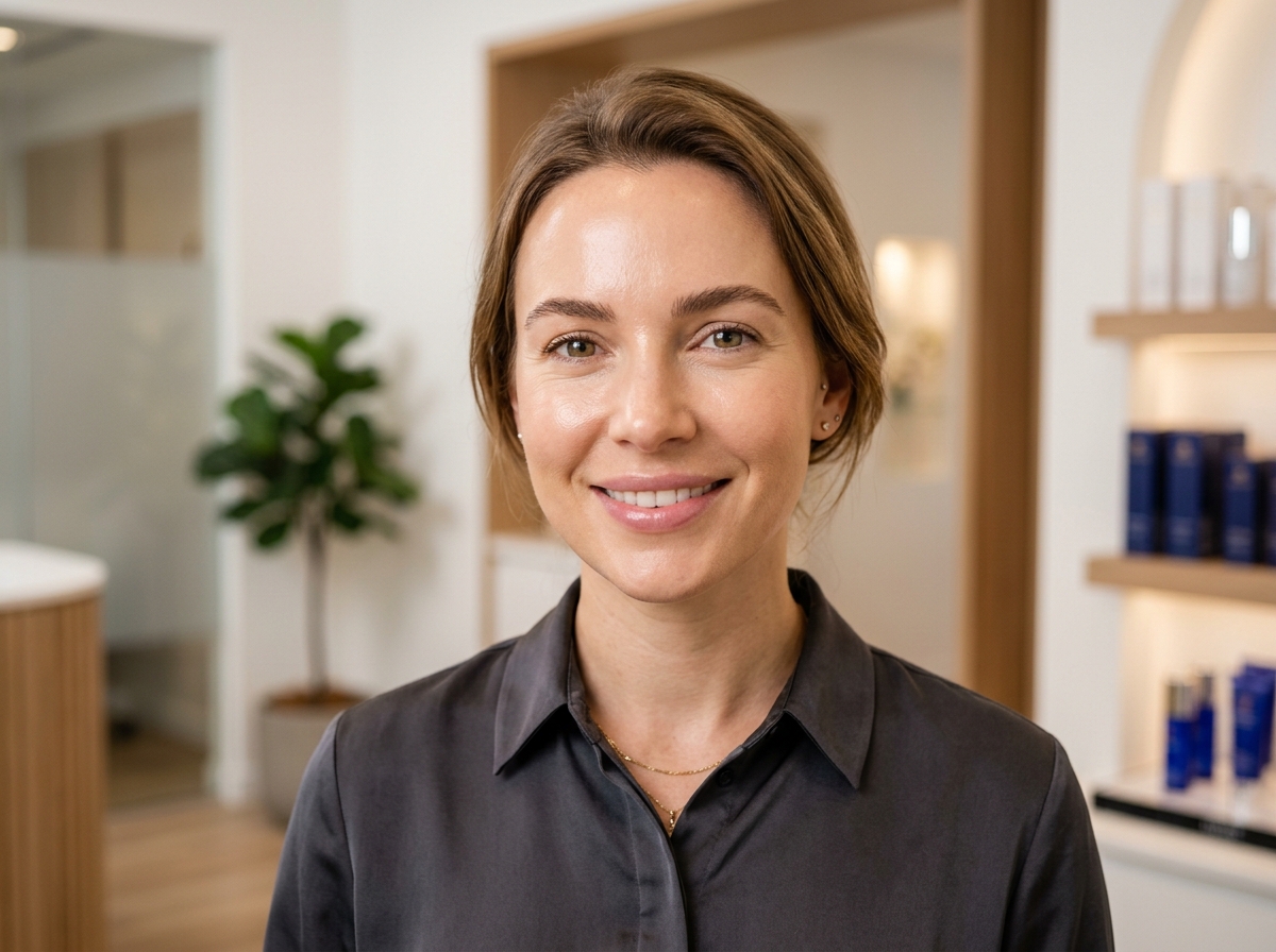 Resultado después de tratamiento estético facial con piel radiante e hidratada