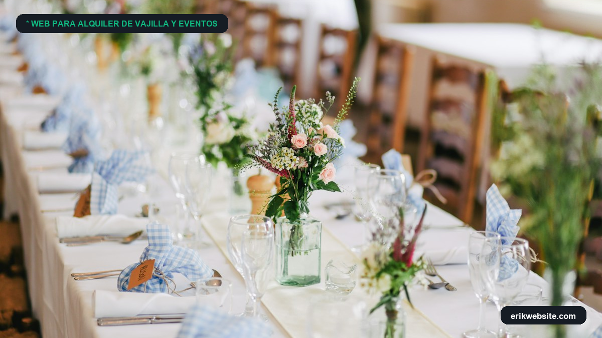 Páginas web para alquiler de vajilla y mobiliario de eventos